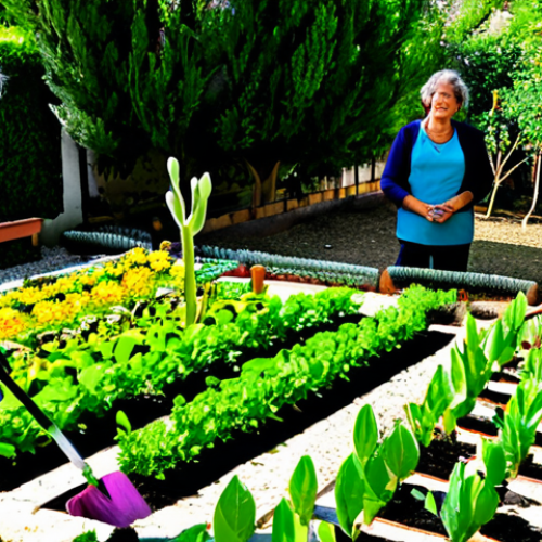 Home 29 Rehabilitation Success - Garden of Hope**
"A vibrant, well-tended garden in Spain, symbolizing growth and recovery. A diverse group of people (fully clothed, appropriate attire) are participating in gardening activities, assisted by therapists/gardeners. Emphasize bright colors, sunshine, and a sense of community. Safe for work, family-friendly, professional setting, perfect anatomy, natural proportions."
**