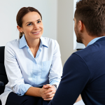 Empathetic Rehabilitation Counselor**

*   **Prompt:** A fully clothed, professional rehabilitation counselor in a bright office, actively listening to a client. The counselor is making eye contact and displaying a caring expression. The client is also fully clothed and appears comfortable. Focus on the empathetic connection. Perfect anatomy, correct proportions, natural pose, safe for work, appropriate content, professional, family-friendly.

**