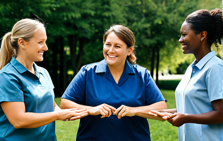 장애인재활상담사 직무 스트레스 관리 - Setting Boundaries**

"A professional rehabilitation counselor, fully clothed, smiling confidently, ...