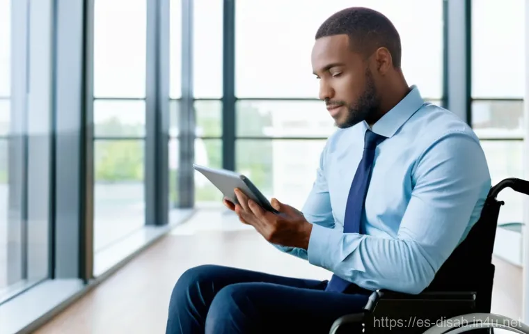 장애인재활상담사와 신체 장애 지원 - **Prompt: A compassionate rehabilitation counselor, a woman in her late 40s with kind eyes and a pro...