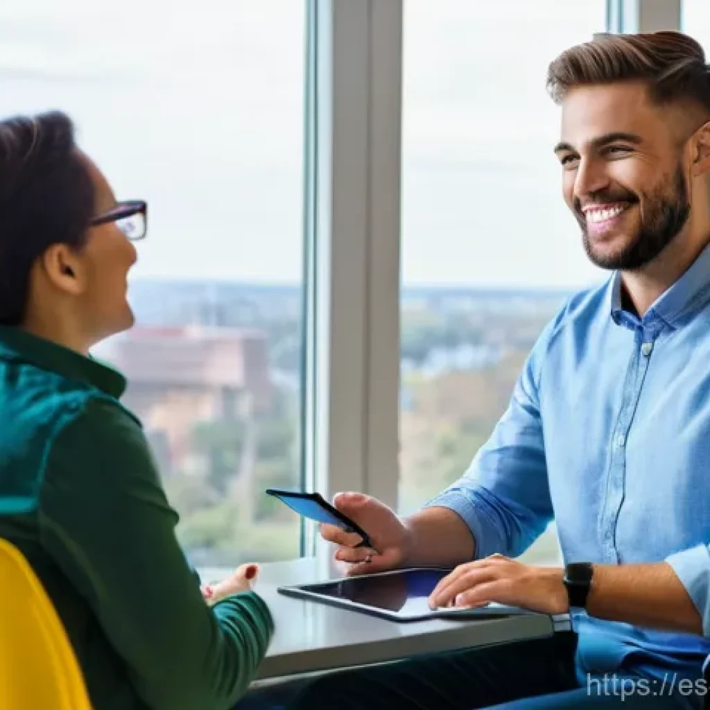 장애인재활상담사와 타 직업 비교 - **Prompt:** A compassionate rehabilitation counselor, a woman in her late 30s with a warm smile, is ...