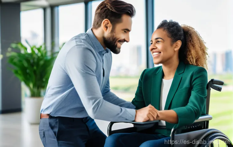 장애인재활상담사와 복지 사각지대 - **Prompt:** A compassionate and professional rehabilitation counselor, a woman in her late 30s with ...